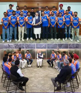 Indian team at pm house