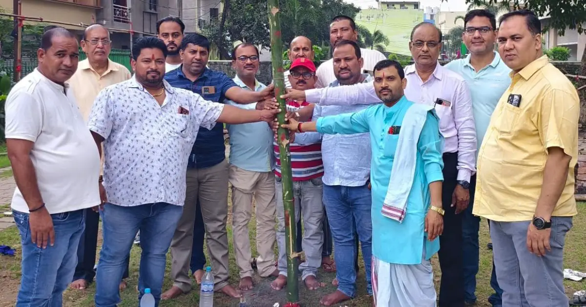 गोलमुरी जॉगर्स पार्क काली पूजा पंडाल का भूमिपूजन सम्पन्न