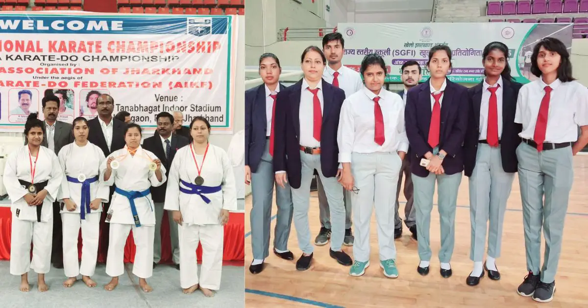 AIKF National Karate Championship: 32वीं AIKF नेशनल कराटे चैंपियनशिप में जमशेदपुर की बेटियों ने दिखाया दम, रेफरीशिप और मेडल जीतकर किया क्षेत्र का नाम रोशन